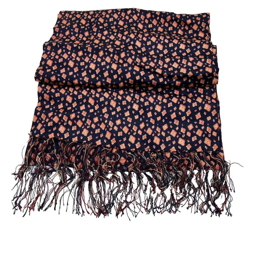 Vintage 20s 30s Lord & Taylor Man's Shop Silk Scarf Deco Print Mens